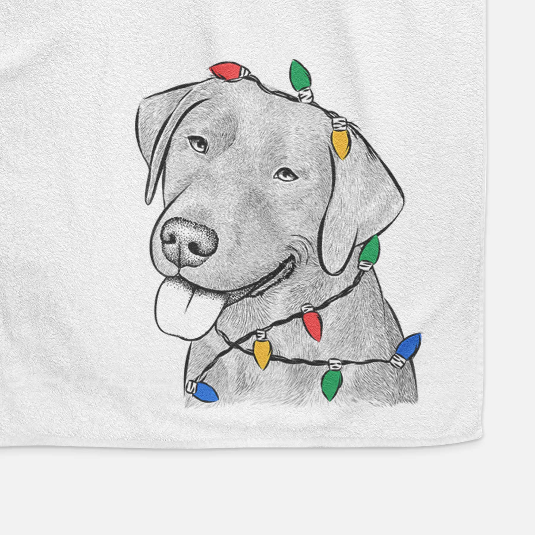 Zeppelin the Black Labrador Decorative Hand Towel