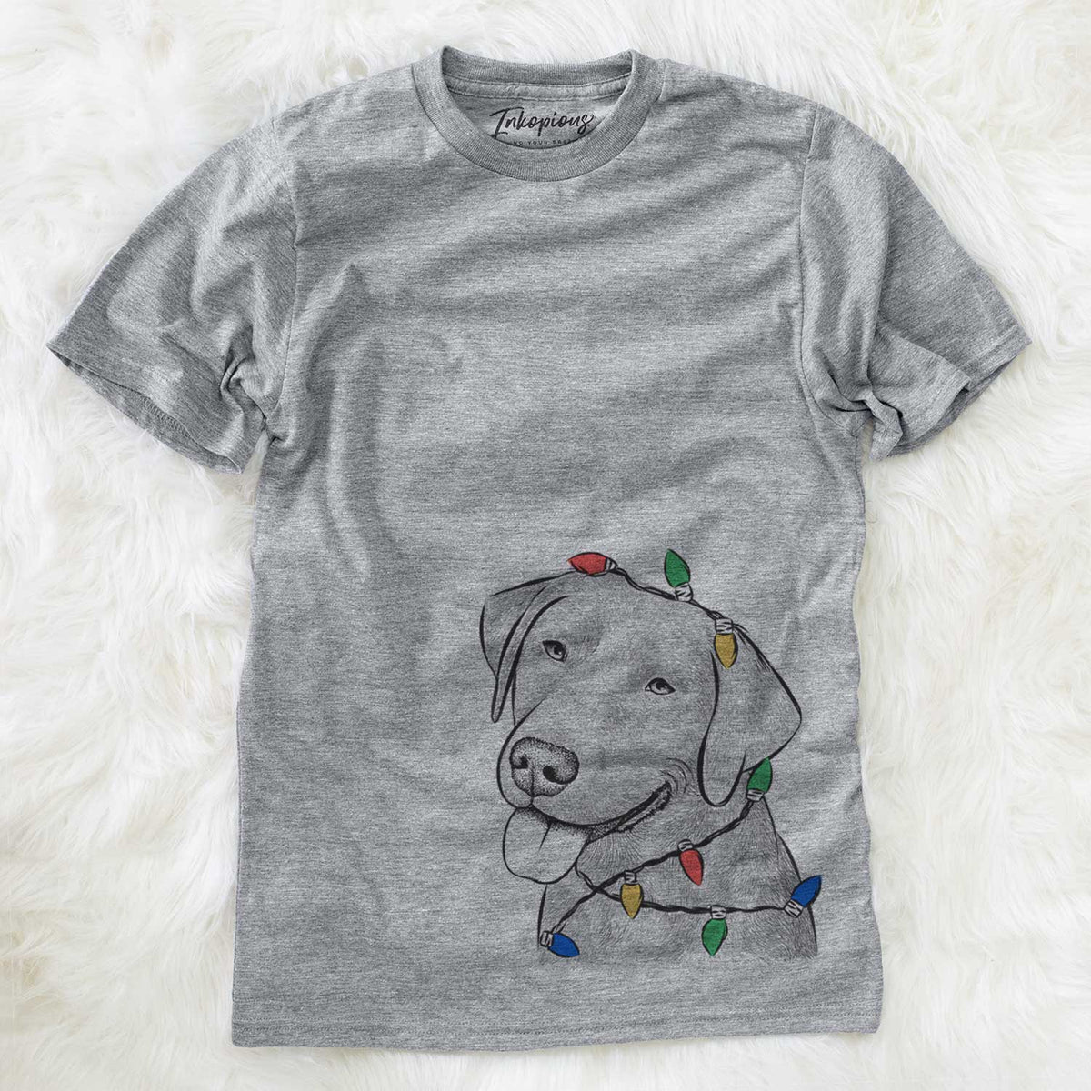 Christmas Lights Zeppelin the Black Labrador - Unisex Crewneck