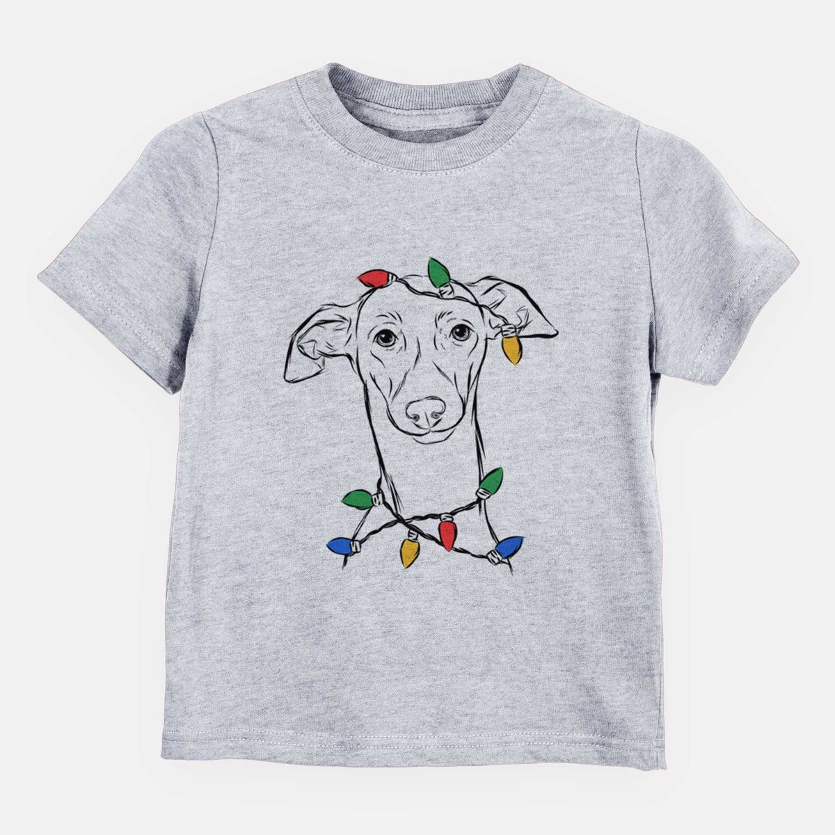 Christmas Lights Ziggie the Italian Greyhound - Kids/Youth/Toddler Shirt