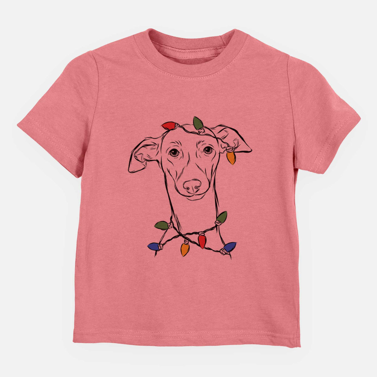 Christmas Lights Ziggie the Italian Greyhound - Kids/Youth/Toddler Shirt