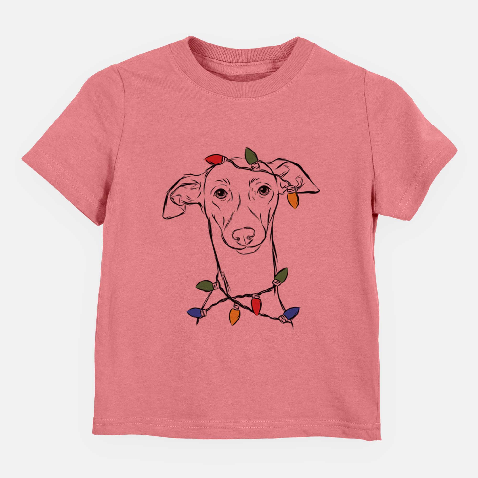 Christmas Lights Ziggie the Italian Greyhound - Kids/Youth/Toddler Shirt