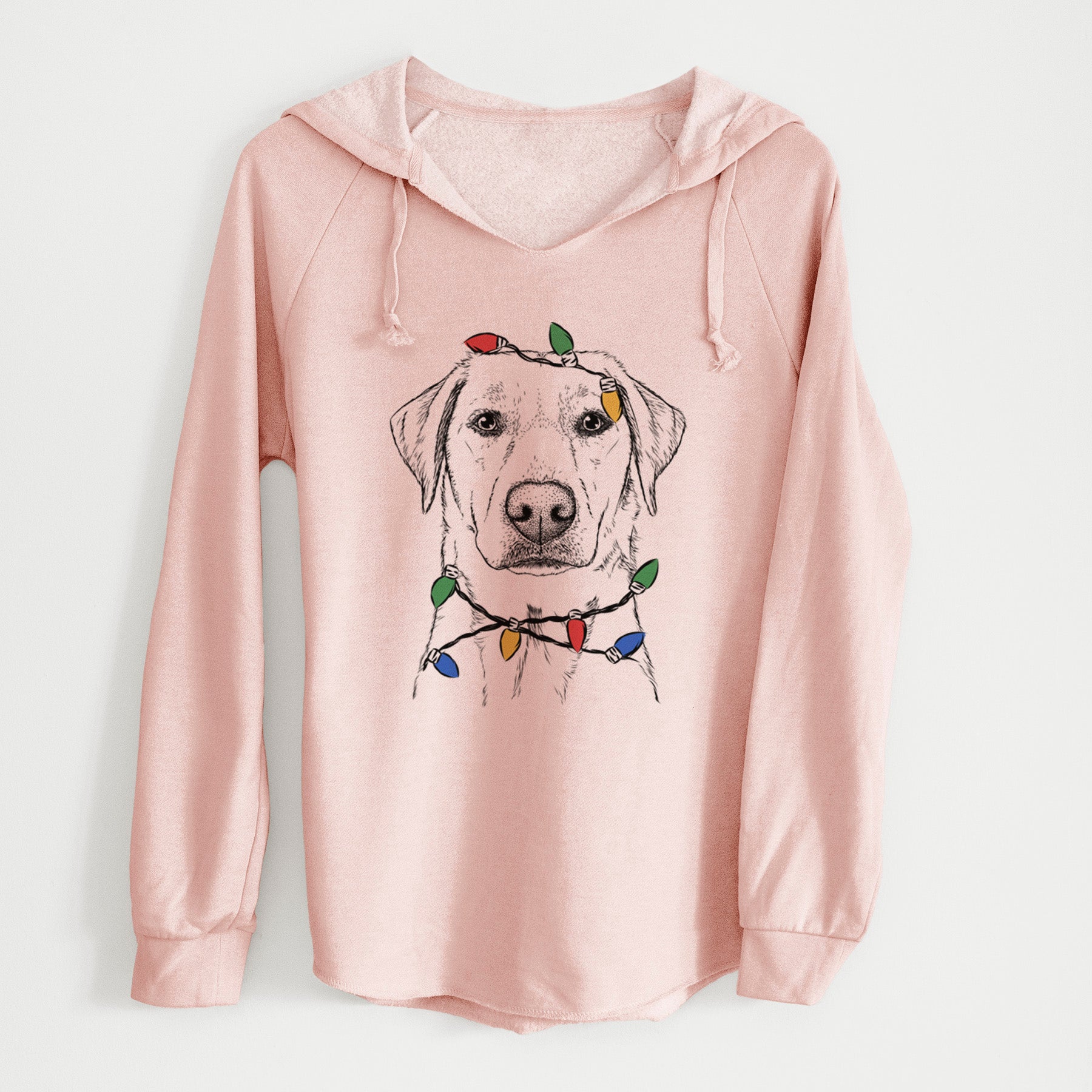 Christmas Lights Zoe the Yellow Lab - Cali Wave Hooded Sweatshirt