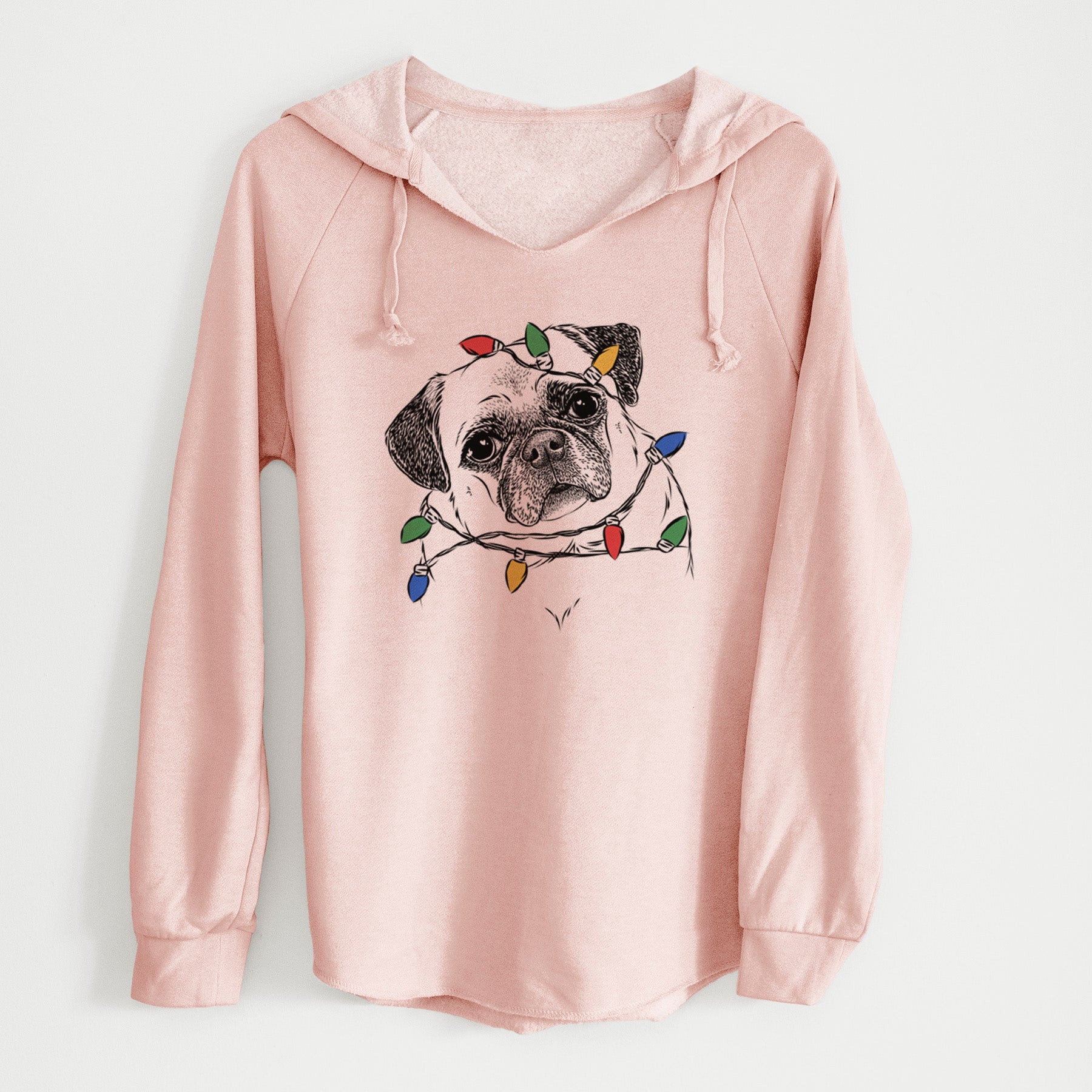 Christmas Lights Zoey the Pug - Cali Wave Hooded Sweatshirt