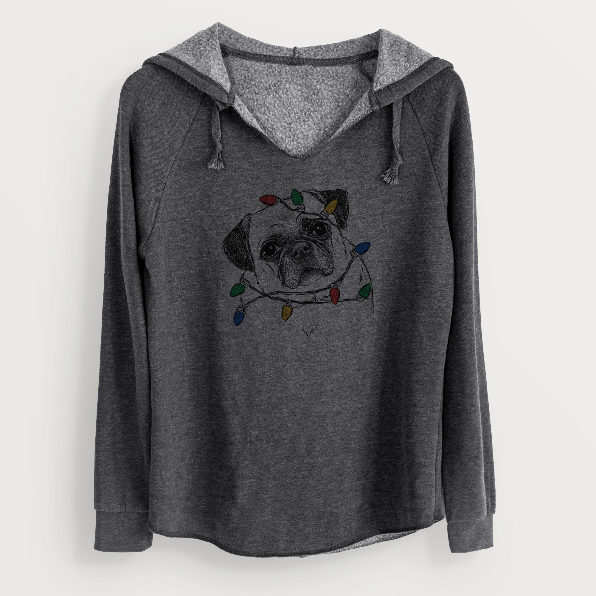 Christmas Lights Zoey the Pug - Cali Wave Hooded Sweatshirt