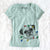 Christmas Lights Zoey the Pug - Women's V-neck Shirt