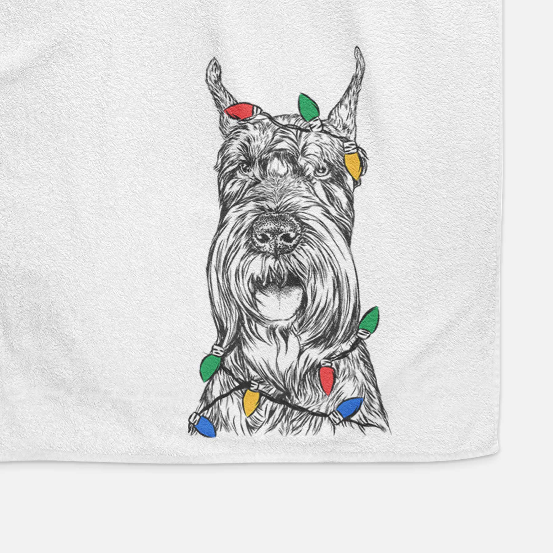 Zuri the Giant Schnauzer Decorative Hand Towel