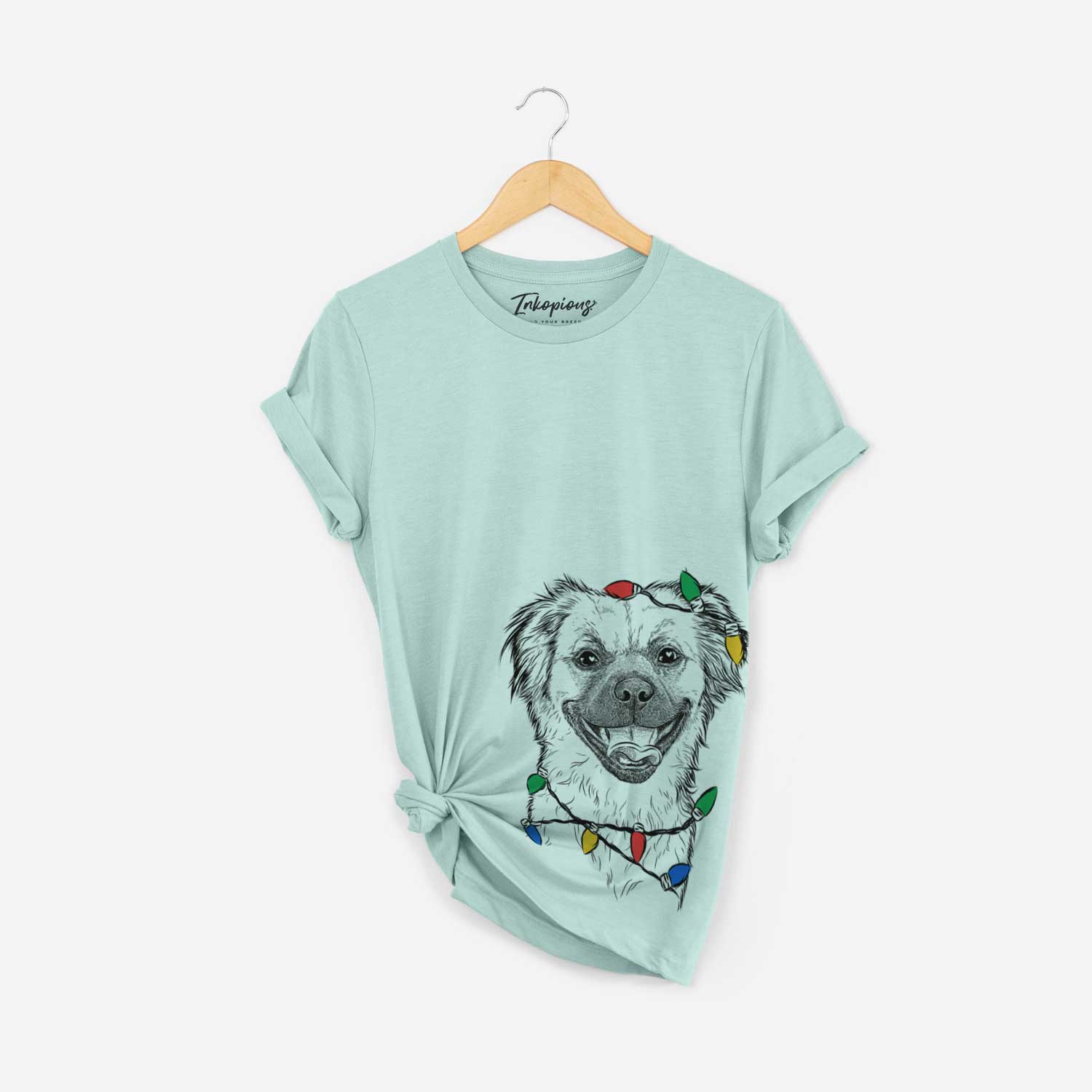 Christmas Lights Zuri the Spaniel Mix - Unisex Crewneck