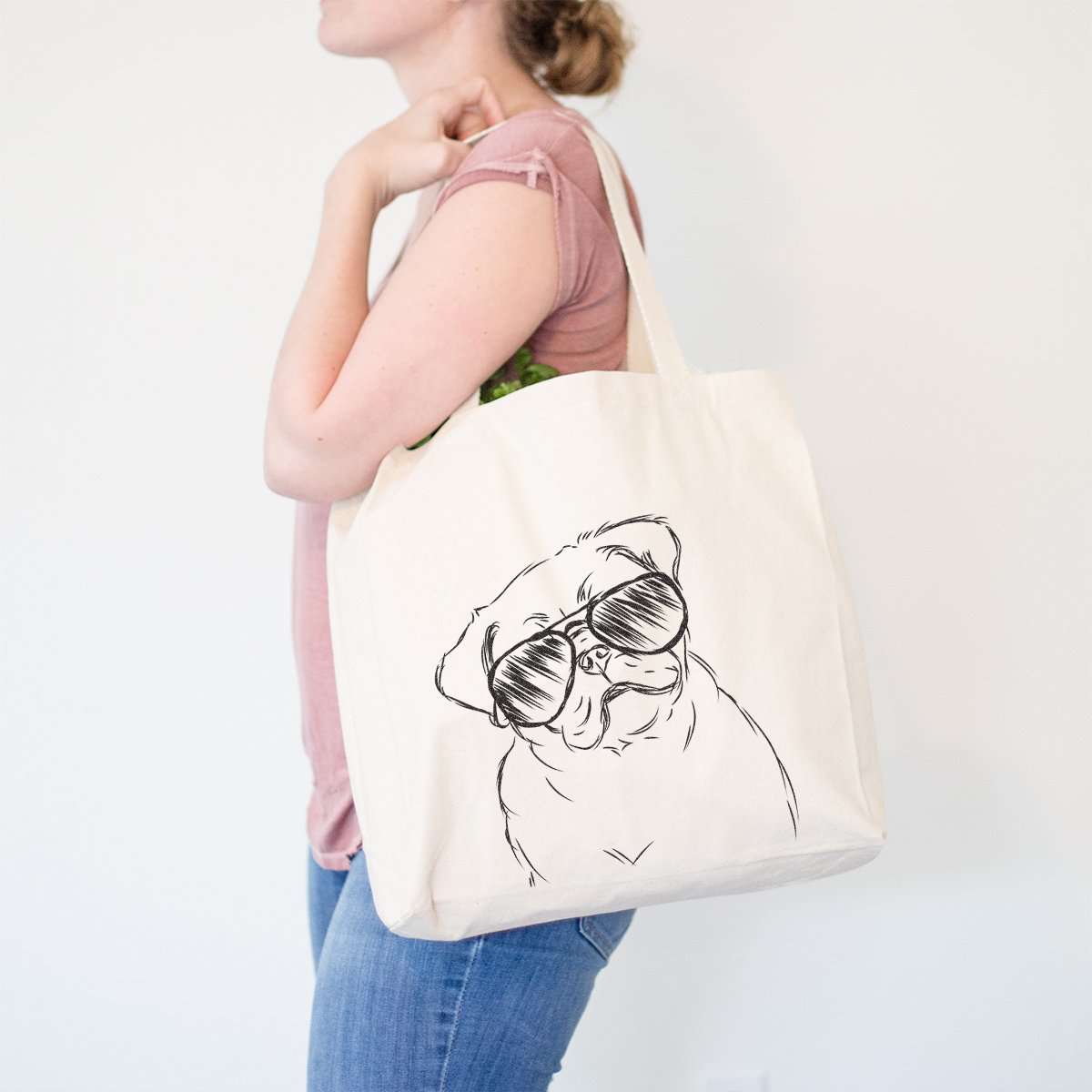 Otis - Aviator Pug  - Tote Bag