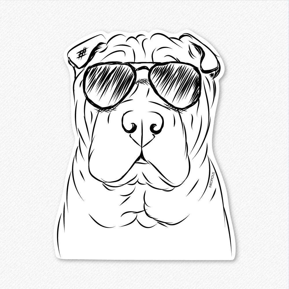 Sharpy the Shar Pei - Decal Sticker