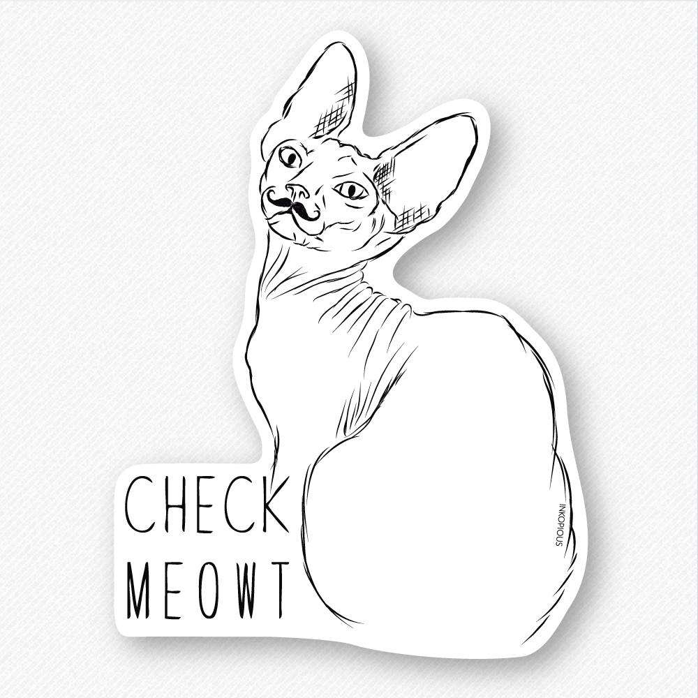 Check Meowt - Decal Sticker