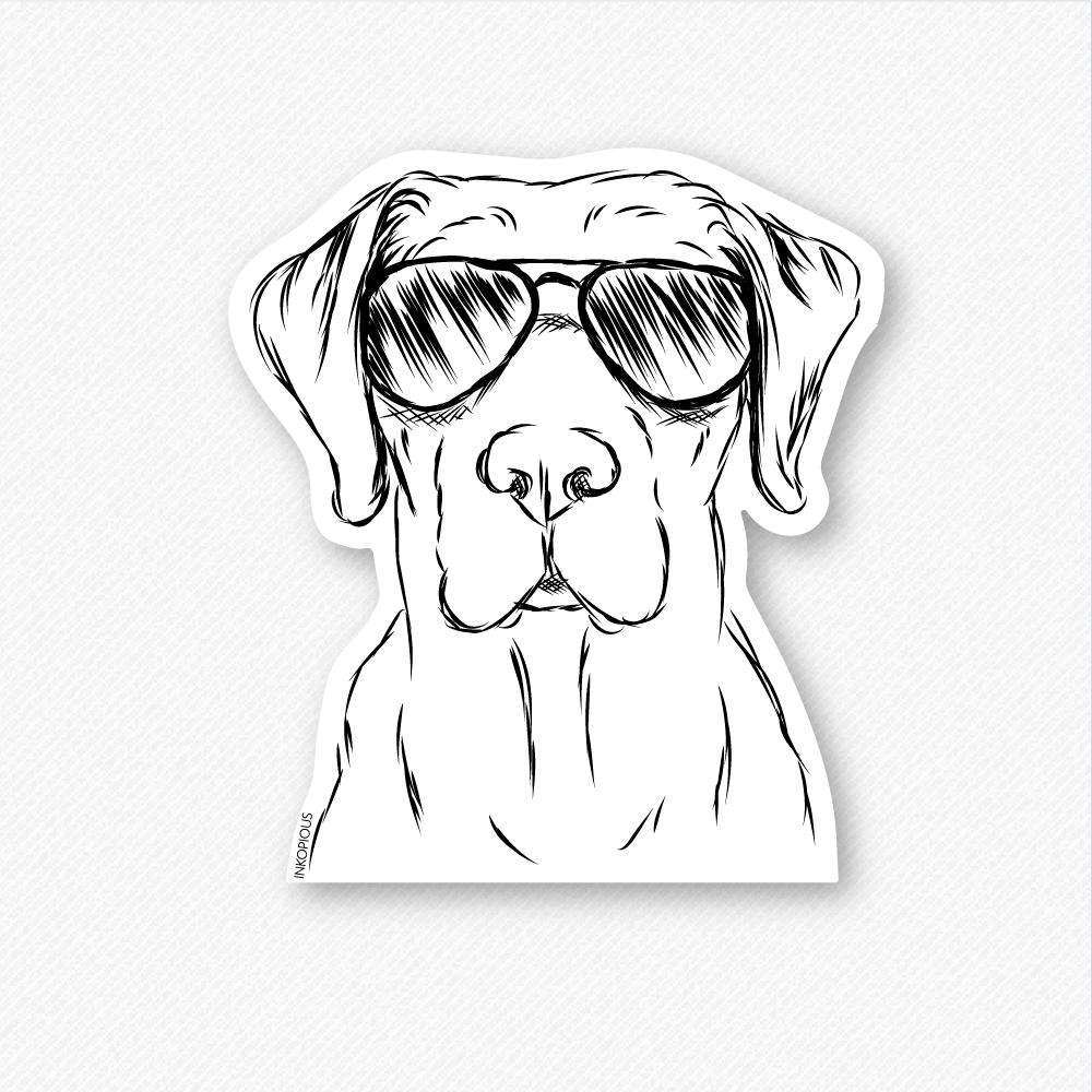 Rowdy Window Sticker Rowdy - Labrador - Decal Sticker - Inkopious