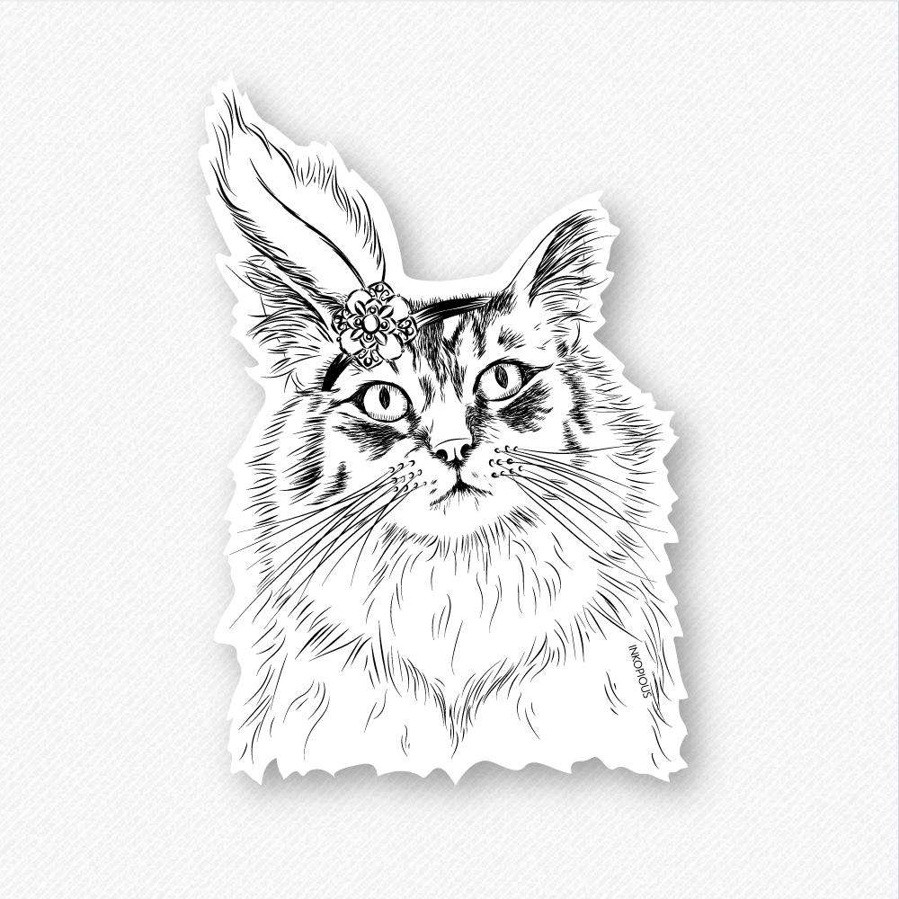 Chloe the Tabby Cat - Decal Sticker