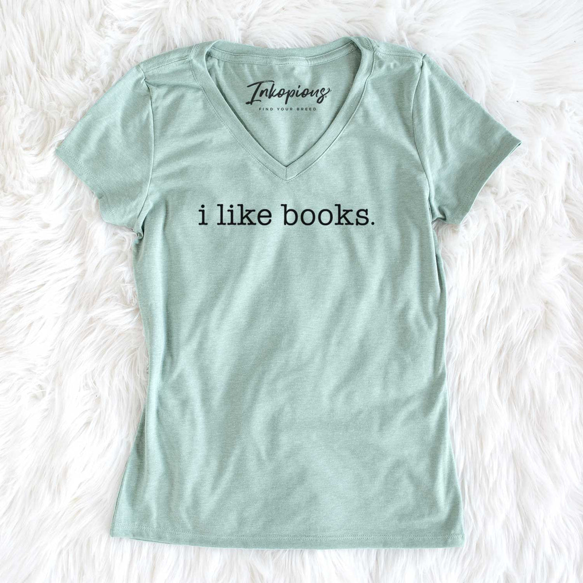 i like books. - Women's V-neck Shirt