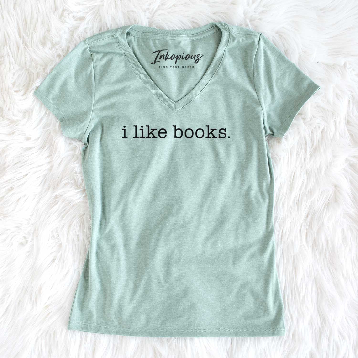 i like books. - Women's V-neck Shirt