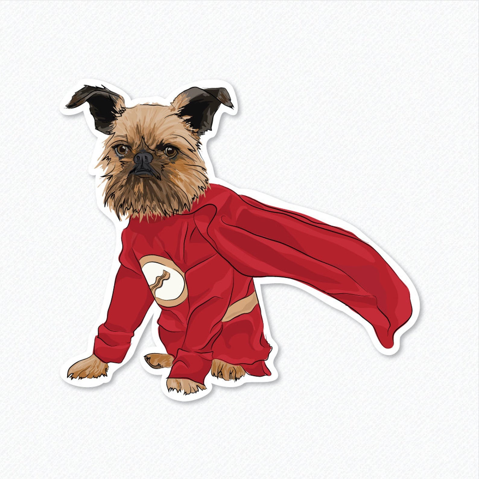 Super Digby the Brussels Griffon - Decal Sticker